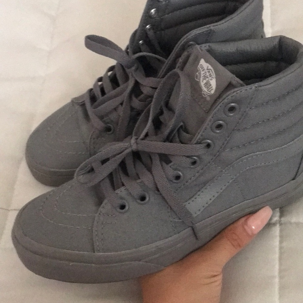 Gray hightop vans